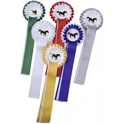 Afbeelding van HKM Rozet 2 Rood/wit