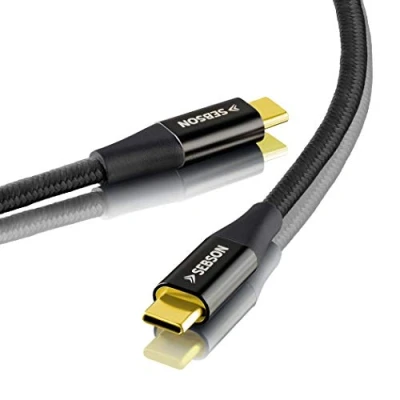 Afbeelding van SEBSON USB C Kabel 0,5m naar C, Laadkabel/Datakabel 3.1 Gen2 zwart, Snellaadkabel 10Gbps voor Samsung Galaxy, Huawei, MacBook