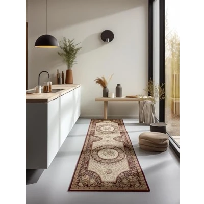 Afbeelding van Vloerkleed Herat Oriental Crème 80x240cm Rood Oosters 123vloerkleed.nl is de online webshop voor vloerkleden en woonaccessoires.