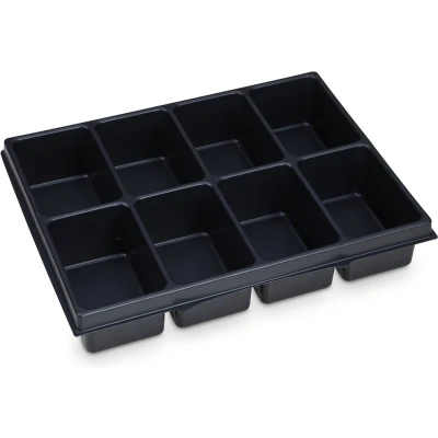 Afbeelding van L BOXX Verdeler voor kleine delen B349xD265xH63 m polystyreen met 8 bakken zwart 1 stuk 1000010132