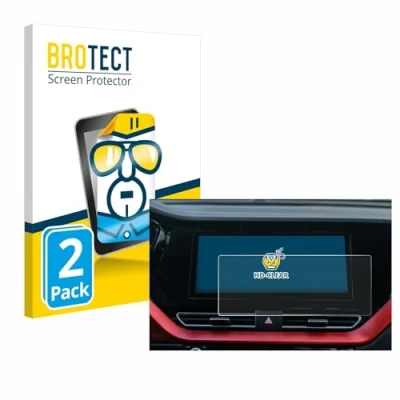 Afbeelding van BROTECT (2 Stuks) Schermbeschermer voor Kia E Niro 2020 Infotainment System Screen Protector Transparant