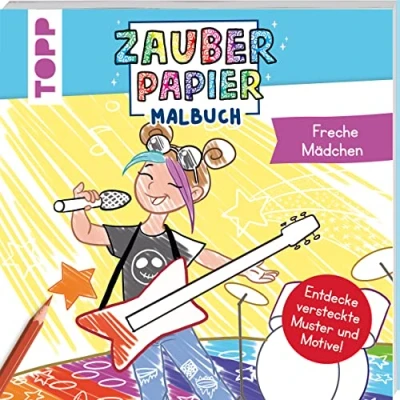 Afbeelding van Zauberpapier Malbuch Freche Mädchen: Entdecke versteckte Muster und Motive!