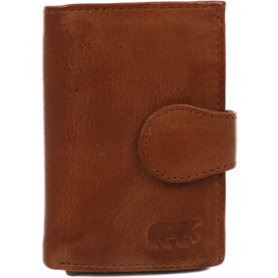 Afbeelding van Bear Design Evie Leren Creditcardhouder / Pasjeshouder Portemonnee Cognac