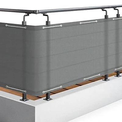 Afbeelding van Sol Royal PB2 Balkonscherm Grijs 500 x 90 cm Balkondoek Waterafstotend UV Bescherming incl. Bevestigingsmateriaal