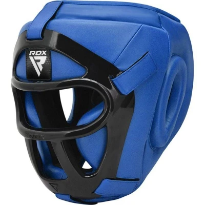 Afbeelding van RDX Sports T1 Hoofdbeschermer Met Verwijderbare Gezichtskooi Blauw Medium Kleur: Boksen Boks Bescherming Bokshelm