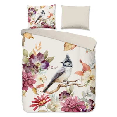 Afbeelding van Dekbedovertrek 200x200 cm Bloemen en Vogels Print Multi 2 Persoons 100% Katoen Oeko Tex Gecertificeerd