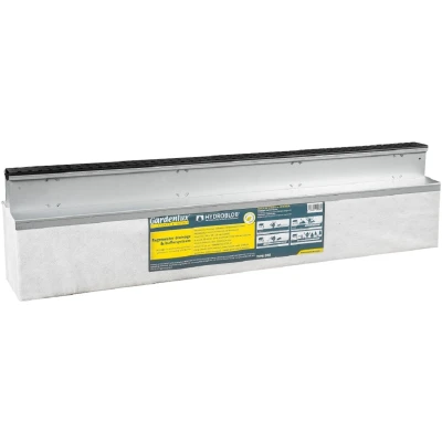 Afbeelding van Gardenlux Hydroblob SL55 GZ Slimline Set Grafiet Incl. D45 Unit 120x20x30 Cm smalle lijngoot met ingebouwde buffer van 45 L
