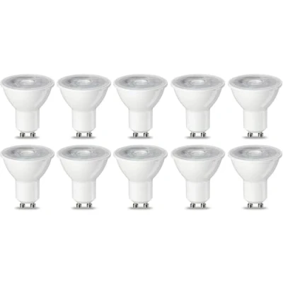 Afbeelding van Amazon Basics led GU10 spotlamp, 4,7W (gelijk aan 50W), warm wit verpakking van 10 stuks, niet dimbaar