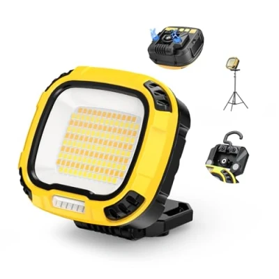 Afbeelding van Smiling Shark werklamp, 4000 lumen, led werkplaatslamp, 5000 mAh, oplaadbaar, 18 modi, waterdicht, COB met magneet, voor werk, reparatie, garage, camping, outdoor