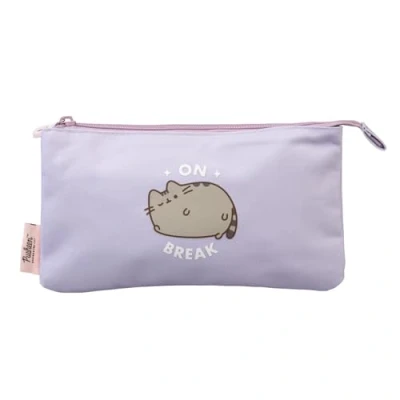 Afbeelding van Grupo Erik Etui met ritssluiting Pusheen Moments Pennenetui 3 vakken Briefpapier tas voor kinderen grote capaciteit