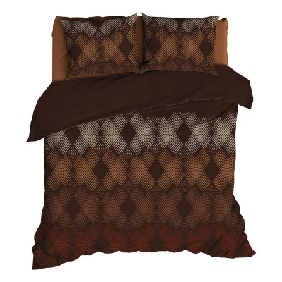 Afbeelding van Dekbedovertrek Satin d&#039;or Manutti Bruin Satijn 200 x / 220 cm 2 Persoons
