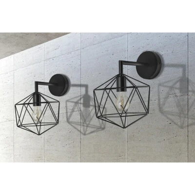 Afbeelding van Lifa Living Metalen Wandlamp Yvo Zwart