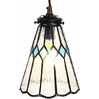 Afbeelding van Clayre &amp; Eef Transparente Hanglamp Tiffany Ø 15*115 cm E14/max 1*40W 5LL 6195