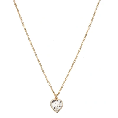 Afbeelding van Traveller Ketting Collier Dames Goud Hartje Swarovski kristal 11 x 10 mm Lengte Verstelbaar 38 / 41 44 cm 22kt Verguld Valentijn 157257