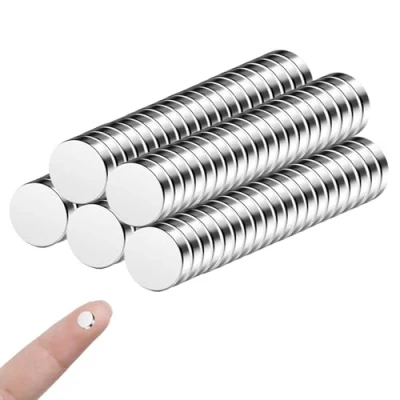 Afbeelding van 100 stuks 6 x 2 mm ronde magneten, extreem krachtig, kleine koelkastmagneten, neodymium mini voor koelkast, foto&#039;s, knutselen, kaart, whiteboard, kalender