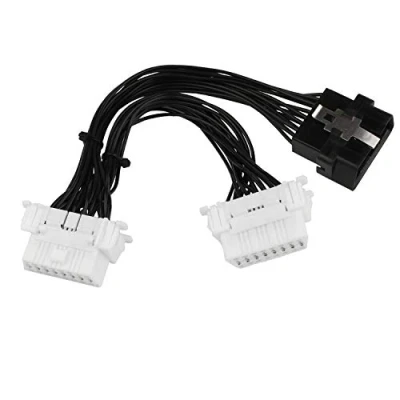 Afbeelding van Futheda OBD II OBD2 1 naar 2 Auto Kabel Connector 16 Pin Splitter Extension x Mannelijke en Vrouwelijke Adapter 15 cm