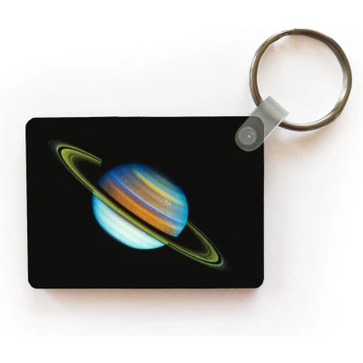 Afbeelding van Sleutelhanger Saturnus met blauwe tinten Uitdeelcadeautjes Plastic