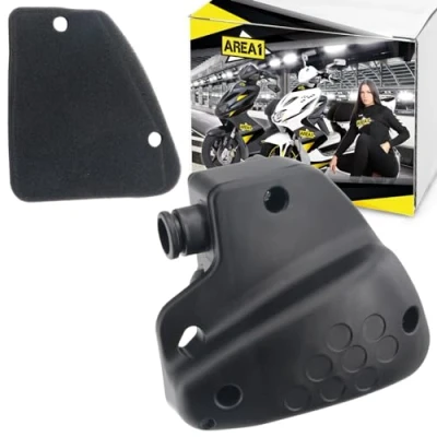 Afbeelding van Area1 Vervangende luchtfilter + luchtfilterkast compatibel met Speedfight 1, 2 Elyseo Elystar Vivacity Trekker Limbo Gipsy Buxy Squab TKR Zenith SV Looxor 50 cc