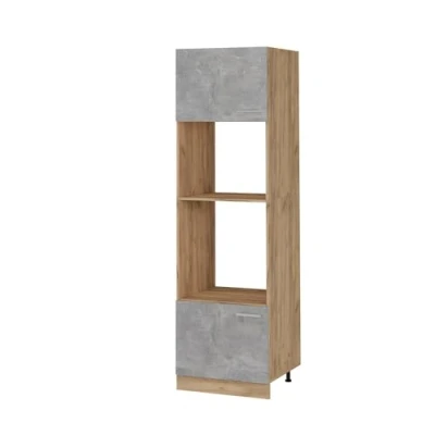 Afbeelding van Vicco Magnetronkast R Line, Beton/Krachtige eik goud, 60 cm