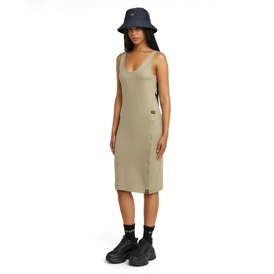 Afbeelding van G STAR Asymmetric Etuijurk, Dames, Maat: Large, Light toggee