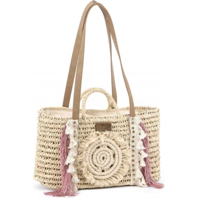 Afbeelding van SimoSastre Adela Rosa Shopper Nudos Bag Handgemaakt