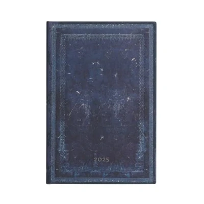 Afbeelding van Inkblot (Old Leather Collection) Midi 12 month Verso Hardback Dayplanner 2025 (Elastic Band Closure)