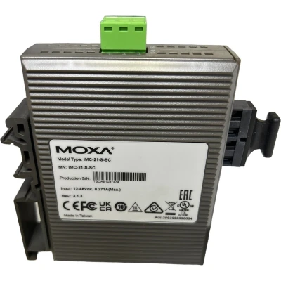 Afbeelding van Moxa IMC 21 S SC, 100 Mbit/s, 10/100Base T(X), 100Base FX, Bedraad, 40000 m, 1310 nm, 36 dBmW