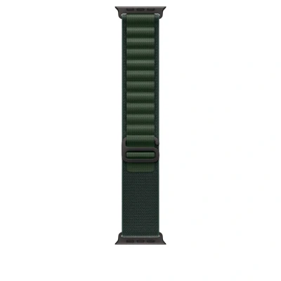 Afbeelding van Apple Watch Strap 49mm Black Titanium Finish Dark Green Alpine Loop S (130 160mm)
