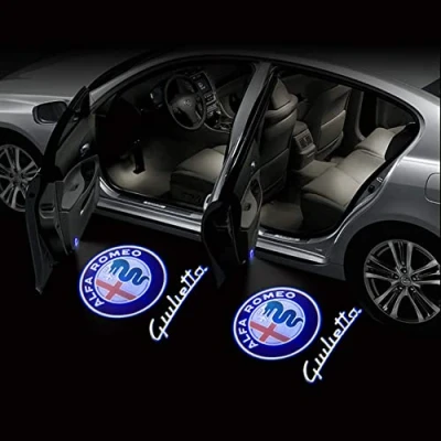 Afbeelding van 2X Auto Led Deur Welkom Licht Logo Projector Voor Alfa Romeo Giulia Giulietta Mito Stelvio Brera 147 156 159,03