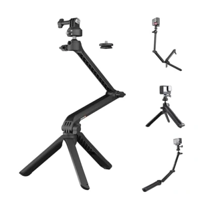 Afbeelding van PGYTECH CapLock MantisPod Z, Video Vloggingd voor DJI OSMO Action 4/3, Gopro Hero 12/11/10/9/8, Pocket 3/2, Camera&#039;s Insta360 X4/X3/ONE RS/R met 1/4&quot; 20 schroefdraadadapter