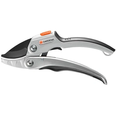 Afbeelding van GARDENA hefboomsnoeischaar SmartCut: Stabiele snoeischaar met aambeeld voor dikker en droog hout diameter tot 25 mm, twee handgreepposities, hefboommechanisme aluminium handgrepen (8798 20)
