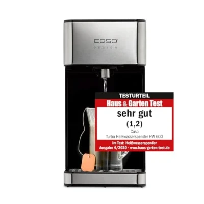 Afbeelding van Caso Turbo Heetwaterdispenser Hw600, 2600 W, 40 100 Graden C, 400 Ml, Heet Water In Seconden, Efficiënt En Energiebesparend, Roestvrij Staal, Zwart