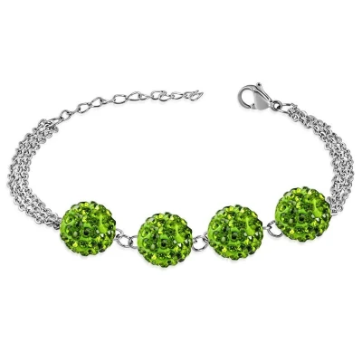 Afbeelding van Montebello Armband Aimy 316L Staal Shamballa 10mm 17+4cm