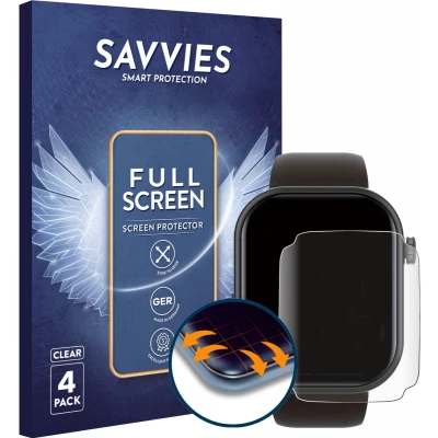 Afbeelding van Savvies Screenprotector voor Smartwatch IDW15 1.8&quot; Folie Beschermfolie transparant volledig dekking (4 Stuks)