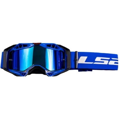 Afbeelding van LS2 crossbril Aura Pro blauw met iridium vizier