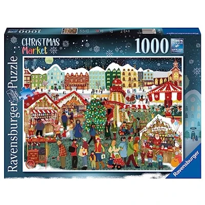 Afbeelding van Ravensburger puzzel 1000 stukjes De kerstmarkt Volwassenen en kinderen vanaf 14 jaar Hoogwaardige 17546