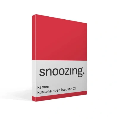 Afbeelding van Snoozing Kussensloop Katoen Set van 2 60x70 cm Rood