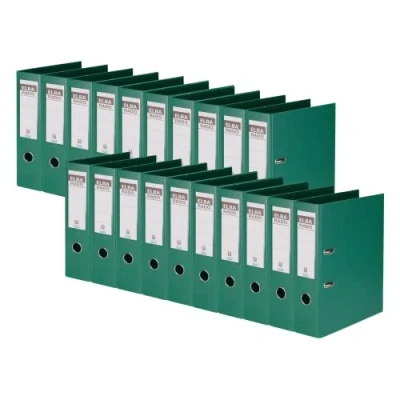 Afbeelding van Elba Ordner A4, plastic, rado plast, 8 cm breed, groen, 20 stuks