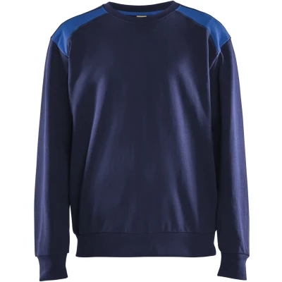 Afbeelding van Blaklader Sweatshirt bi colour 3580 1158 Marineblauw/Korenblauw 4XL