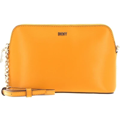 Afbeelding van DKNY Leren Schoudertas Bryant Sutton Dome Crossbody Bag Sunflower Donkergeel