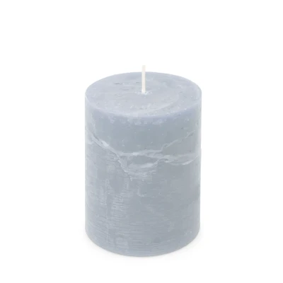 Afbeelding van Spaas Rustieke Pillarkaars 80/110 mm 65u lichtblauw