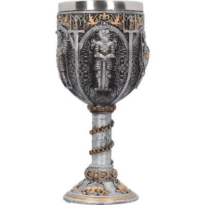 Afbeelding van Nemesis Now Middeleeuwse Ridder Goblet 17.5cm Zilver, Hars w/RVS Insert