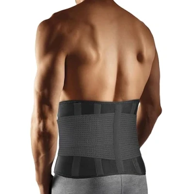 Afbeelding van BACK BODYGUARD Rugband, innovatieve lendensteun, ontlast de rug, lendensteun voor rugsteun, 4 maten (L, zwart)