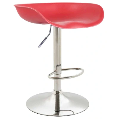 Afbeelding van Barkruk Namsos Kunststof Chrome frame Rood