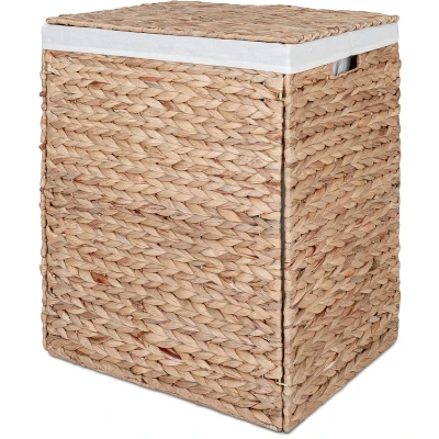 Afbeelding van Artichok Jet waterhyacint wasmand met deksel 43 x 32 cm