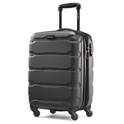 Afbeelding van Samsonite Omni PC harde bagage, uitbreidbaar met draaiwielen, zwart, Carry On 20 Inch, hardshell bagage draaiwielen