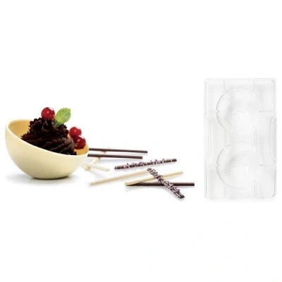 Afbeelding van Chocolade Holvorm Halve Bol (2x) Ø75 mm