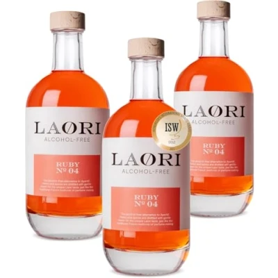 Afbeelding van Laori Ruby No 04 alcoholvrije Spritz 3x500 ml Fruitig fris alcoholvrij aperitief met roze grapefruit &amp; sinaasappel Perfect voor Italiaanse en cocktails Slechts 65 calorieën e