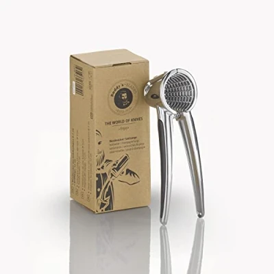 Afbeelding van Notenkraker, champagnetang, champagneopener, notenopener, notentang, 17 cm hoog, zilver, met rubberen en antislip handgrepen