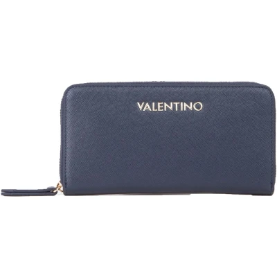 Afbeelding van VALENTINO portemonnee Zero Re Zip Wallet Blu Notte donkerblauw